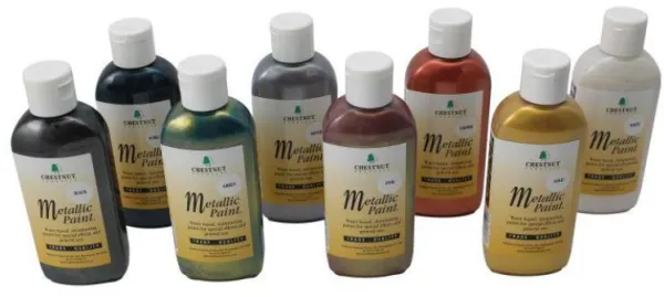 Chestnut Akrylmaling Metalliske Farver 100 ml - Sølv